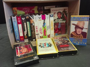 BOX OF VHS MOVIES