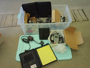 LARGE LOT OF CREDIT CARD MACHINES AND CORDS