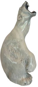O - Vintage Royal Copenhagen Large Roaring Polar Bear Figurine - Model 502