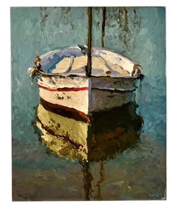 O - Original Oil Painting - Ewa Abramsson There Is No Silence 20 X 16 in