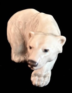 LR - Porcelain Polar Bear Figurine - 11in