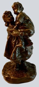 LR - Bronze Figurine - J Cardona Child & Toddler Sculpture