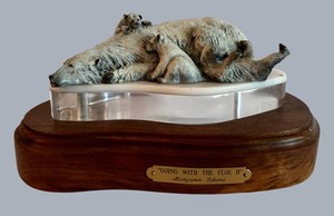 LR - Polar Bear Figurine - Maryann Eikens Going With the Floe II