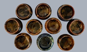LR - Studio Art Pottery Ceramic Bowls - Dipped Glaze (Lot of 10)