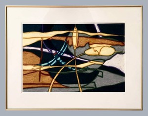 O - Abstract Modernist Composition - Ruth B. Rieber Style Framed Art