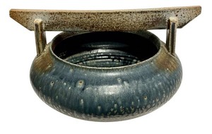 SR - Cyrus Swann Signed Hand-Thrown Studio Pottery Handled Vessel - Dated 2014