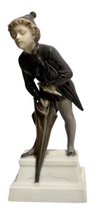 SR - Vintage Royal Copenhagen The Sandman (Ole Lukje) Porcelain Figurine - No. 1129, Designed by Christian Thomsen