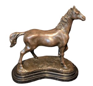 LR - Bronze Horse Sculpture - Miguel Fernando Lopez (Milo) Signed