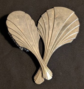 MB - Vintage Hand Mirror & Hair Brush - Towle Silver Tone