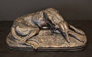 MB - Vintage Bronze Dog Sculpture - Paul Gayrard Signed