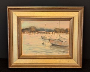 Oil Painting - Todd Voss Sailboats at Sunset