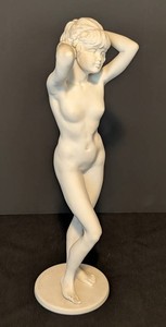MB - Vintage AK Kaiser Nude Standing White Bisque Porcelain Figurine, Model #551 by Wolfgang Gawantka