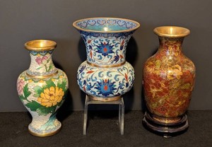 MB - Cloisonne Vases - 3-Piece Set