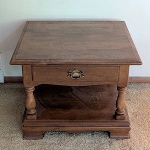 LR - Vintage Wood Side Table - Ethan Allen End Table