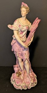 MB - Porcelain Figurine - Paris Decorators Floral Woman Made in France