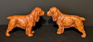 LR - Spaniel Figurines - Royal Doulton Bone China Pair