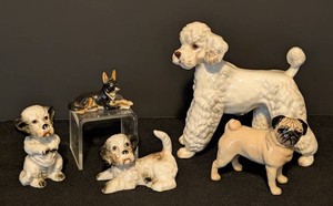 LR - Porcelain Dog Figurines - Beswick & Assorted Breeds (Lot of 5)