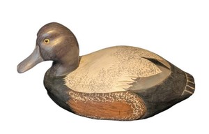 Vintage Duck Decoy - Bluebill Drake Signed Sherry Heitz 1985