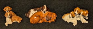 LR - Porcelain Dog Figurines - Beswick & Royal Doulton (Lot of 3)