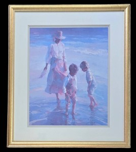 SR - Framed Art Print -Dancing in the Sand by American Impressionist Artist Don Hatfield