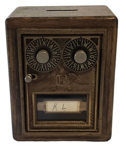 SR - Wooden Combination Safe-Style Bank