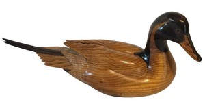 SR - Vintage Carved Pintail Drake Decoy Sculpture - Marv Meyer 1988 #740
