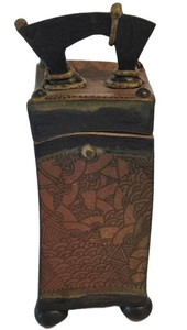SR - Vintage Pottery Covered Canister - Asian-Inspired Wedding Dowry Basket