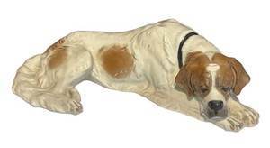 SR - Vintage Rosenthal Kunstabteilung Selb Porcelain Dog Sculpture