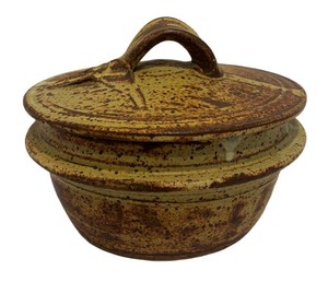SR - Lidded Casserole Crock with Speckled Glaze