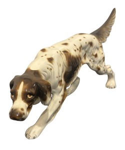 SR - English Setter Ceramic Sculpture by Ceramica De Cuernavaca
