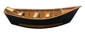 SR - Vintage Encore Creations Wooden Model Rowboat