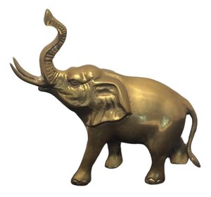 SR - Vintage Brass Elephant Figurine