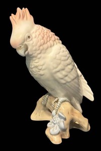 SR - Vintage Porcelain Cockatoo Figurine by Royal Dux