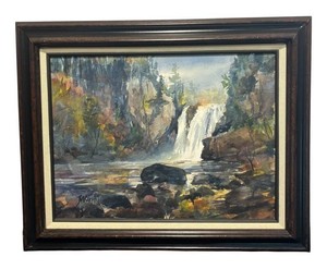 SR - Watercolor Painting High Falls by Duane Barnhart - Original