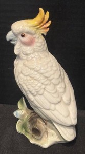 SR - Vintage Cozlato Fine China Cockatoo Bird Figurine