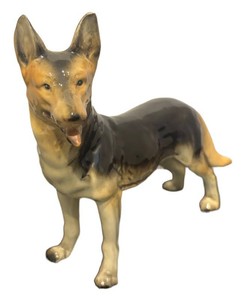 SR - Vintage German Shepherd Dog Figurine