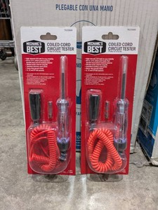 (2) NEW MECHANICS BEST COILED CORD CIRCUIT TESTER