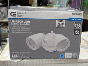 NEW COMMERCIAL ELECTRIC LED FLOOD LIGHT NON-MOTION SECURITY LIGHT