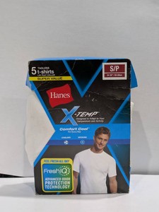 NEW HANES COMFORT FIT TAGLESS T SHIRTS 5PK SMALL