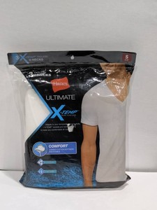 NEW HANES TAGLESS V NECK SMALL 3PK
