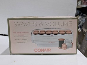 CONAIR WAVES & VOLUME 12 JUMBO FLOCKED ROLLERS