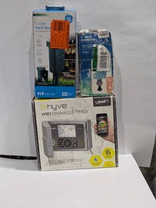 (3) ASSORTED SPRINKLER TIMER, 34 VALVE CONVERTER & 6-OUTLET YARD STAKE