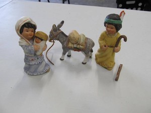 Gregory Perillo Flight Into Egypt 3-Piece Figurine Set, 1990