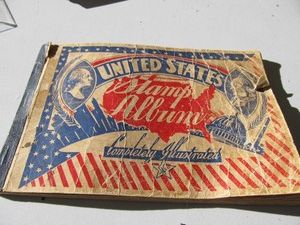 Vintage 1938 United States Stamp Album with Assorted U.S. Postage Stamps