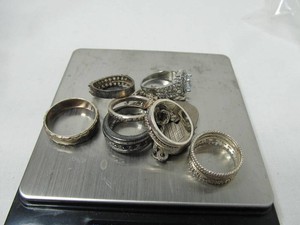 Assorted Sterling Silver Jewelry Lot  Rings, Chains & Pendants  1.508 Troy Oz