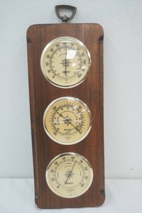 vintage wood weather station