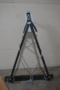 5000# capacity adjustable A-Frame bumper mount tow bar with safety chains
