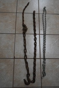 3 short lengths of chain from 3 to 6