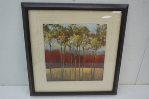 In the Horizon by artist Asia Jensen framed and matted 19 x 19