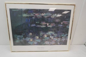 Claude Monet Les Nymphaes, Reflects Verts framed print 28 x 22